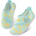LeIsfIt Boys Girls Water Shoes Kids Aqua Socks Toddler Quick-Dry Swimming Shoes Non-Slip Summer Shoe for Beach Pool Surf, Green Lemon, 11 Toddler