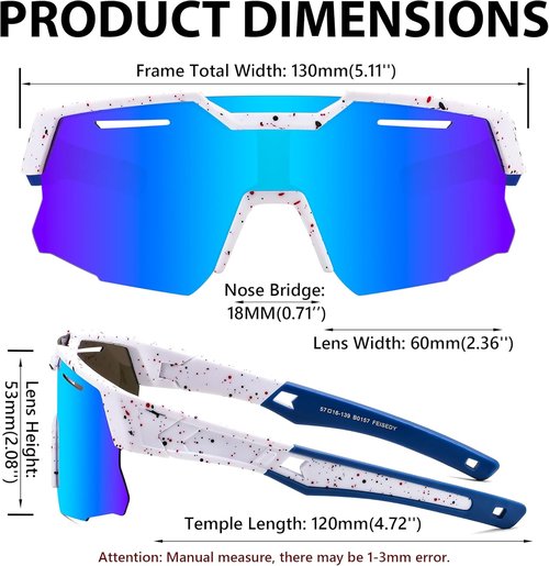 FEISEDY Kids Polarized Baseball Sunglasses - Sports Cycling Glasses for Ages 8-16 | Stylish & Durable