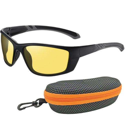 Spring Breeze Valley Night Driving Glasses for Men, Anti Glare HD Polarized Yellow Tinted Sunglasses for Men & Women