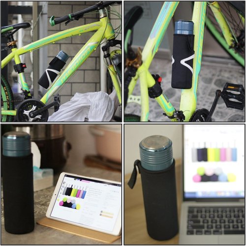 Kvvdi 8 Pack 12 oz - 18 oz Neoprene Water Bottle Sleeve 16.9 oz Insulated Glass Drink Bottle Cover