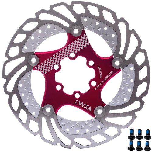 YBEKI Premium Floating Disc Brake Rotor (140/160/180/203mm) - 7075-T6 Aircraft Aluminum Core & Stainless Steel - 72° 6-Bolt Design for MTB/Road/BMX - 0.08mm Precision & Enhanced Heat Dissipation