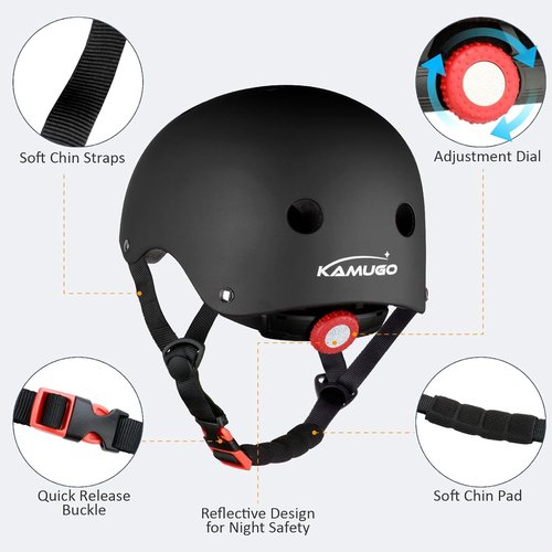 KAMUGO Kids Adjustable Helmet - Multi-Sport Safety Gear for Ages 2-14 | Ideal for Cycling, Skating & Scooting