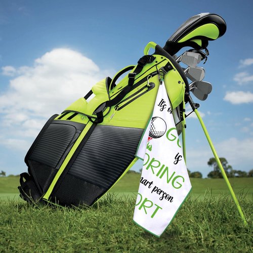 GEYGIE It's Okay If You Think Golf is Boring Microfiber Printed Towel, Funny Golf Towel Gifts for Men Women Dad Mom Aunt Sister Friend Golfer, Golf Bag Accessory Golfer Gifts for Men Women Husband