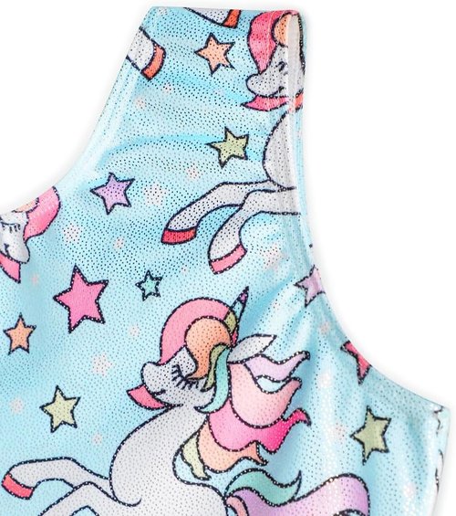 HOZIY Gymnastics Leotards for Girls - Sparkle Unicorn & Leopard Biketard Outfits, Sizes for Toddlers & Kids