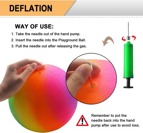 Four Square Balls | 8.5 Inch Playground Ball for Kids - Perfect for Dodgeball, Kickball & Handball Games