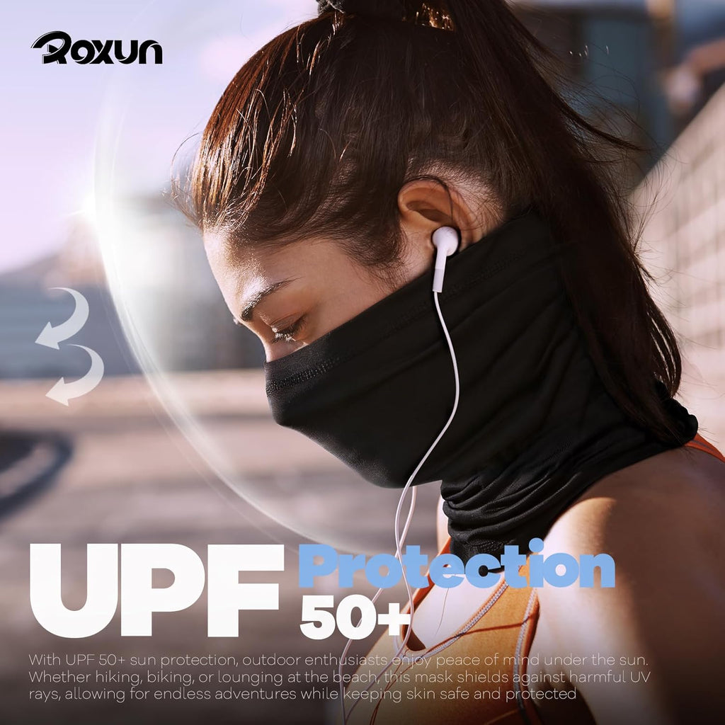 Skiennix Neck Gaiter - Cooling Breathable Face Mask with UV Protection | 4 Pack for Outdoor Activities