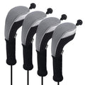 Andux 4pcs/Pack Long Neck Golf Hybrid Club Head Covers Dial No. Tag CTMT-02 Grey