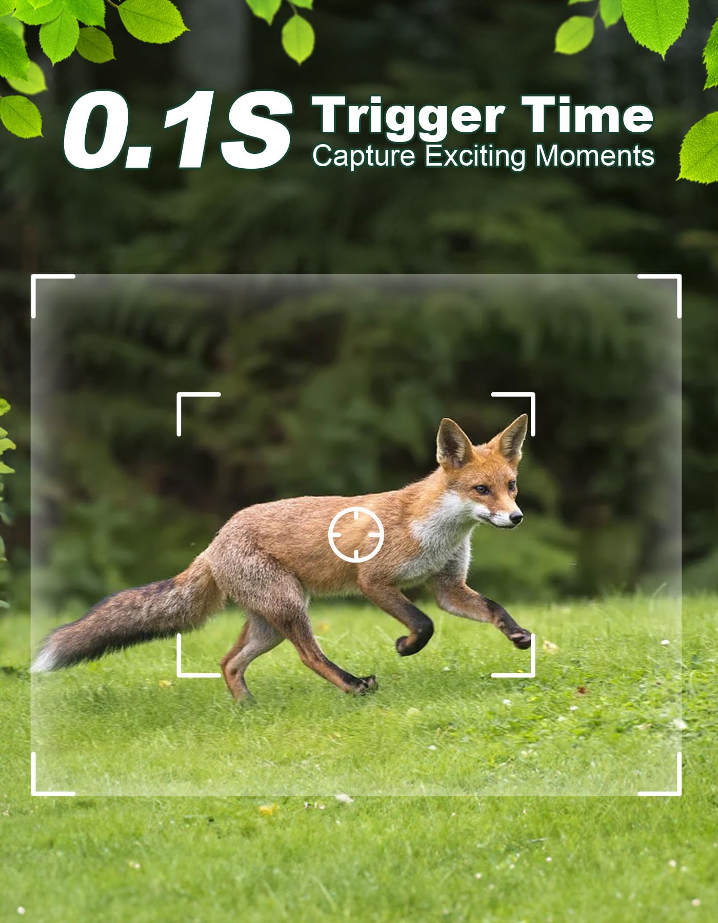 KJK Mini Trail Camera, 36MP 2.7K Game Camera,32GB Memory Card with Night Vision 0.1s Trigger Time Motion Activated 130°Wide-Angle, Waterproof Trail Cam with 2.0” HD TFT Screen