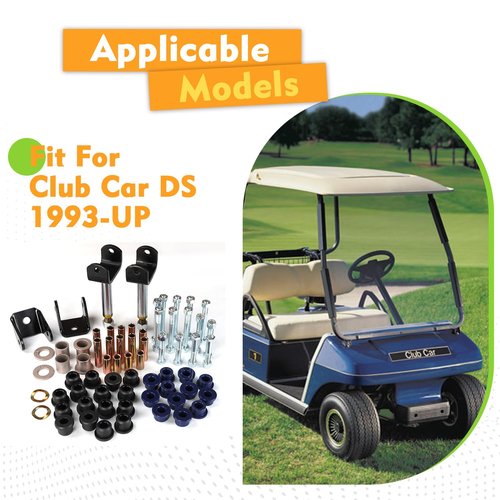 CLUBRALLY Club Car DS Deluxe Golf Cart Front and Rear End Repair Bushing Kits for 1993-Up