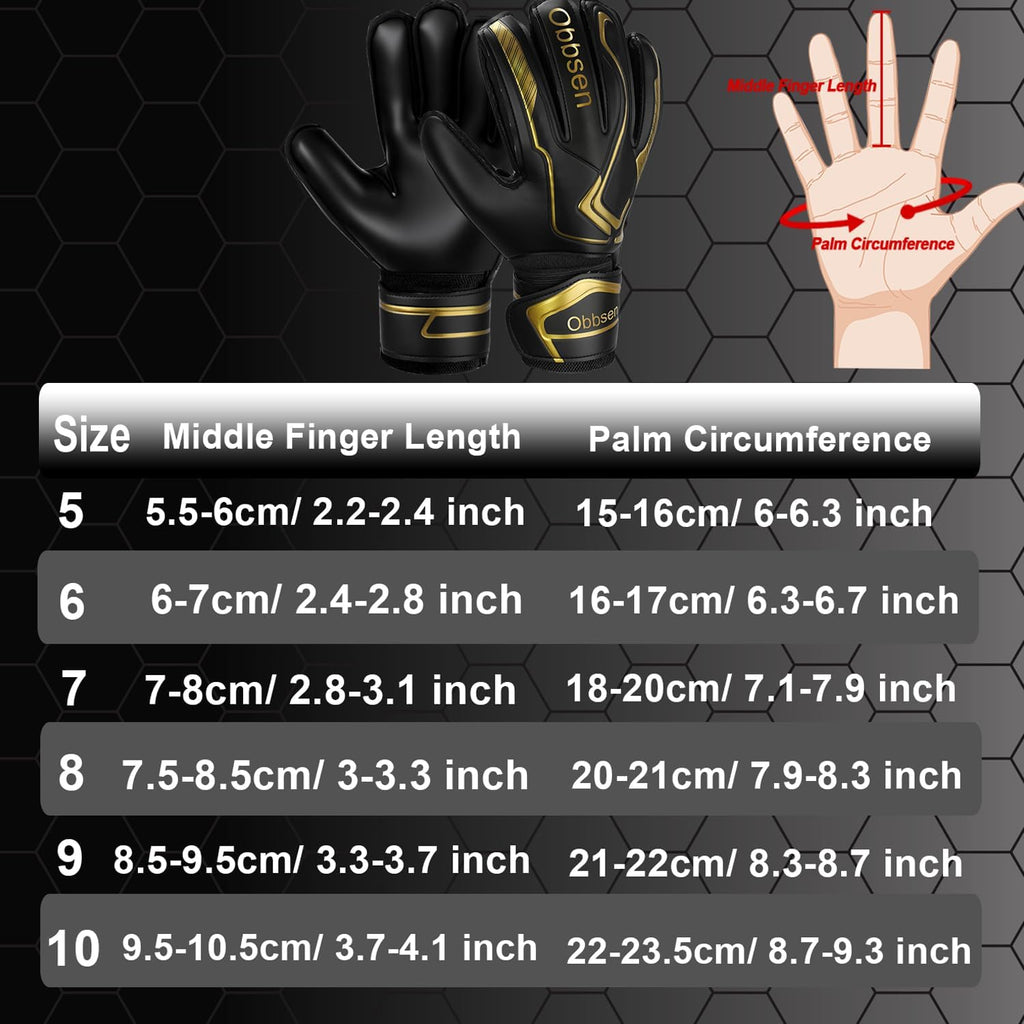 Skiennix Soccer Goalie Gloves - Strong Grip Anti-Slip Latex Palm | Breathable for Kids & Adults