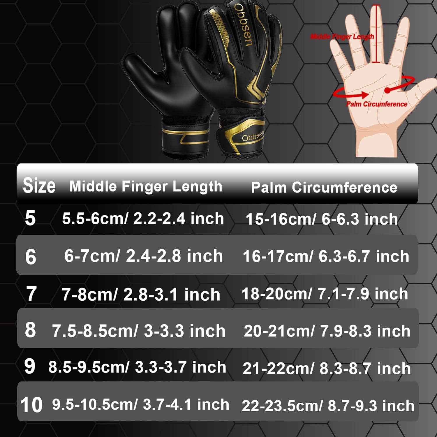 Skiennix Soccer Goalie Gloves - Strong Grip Anti-Slip Latex Palm | Breathable for Kids & Adults