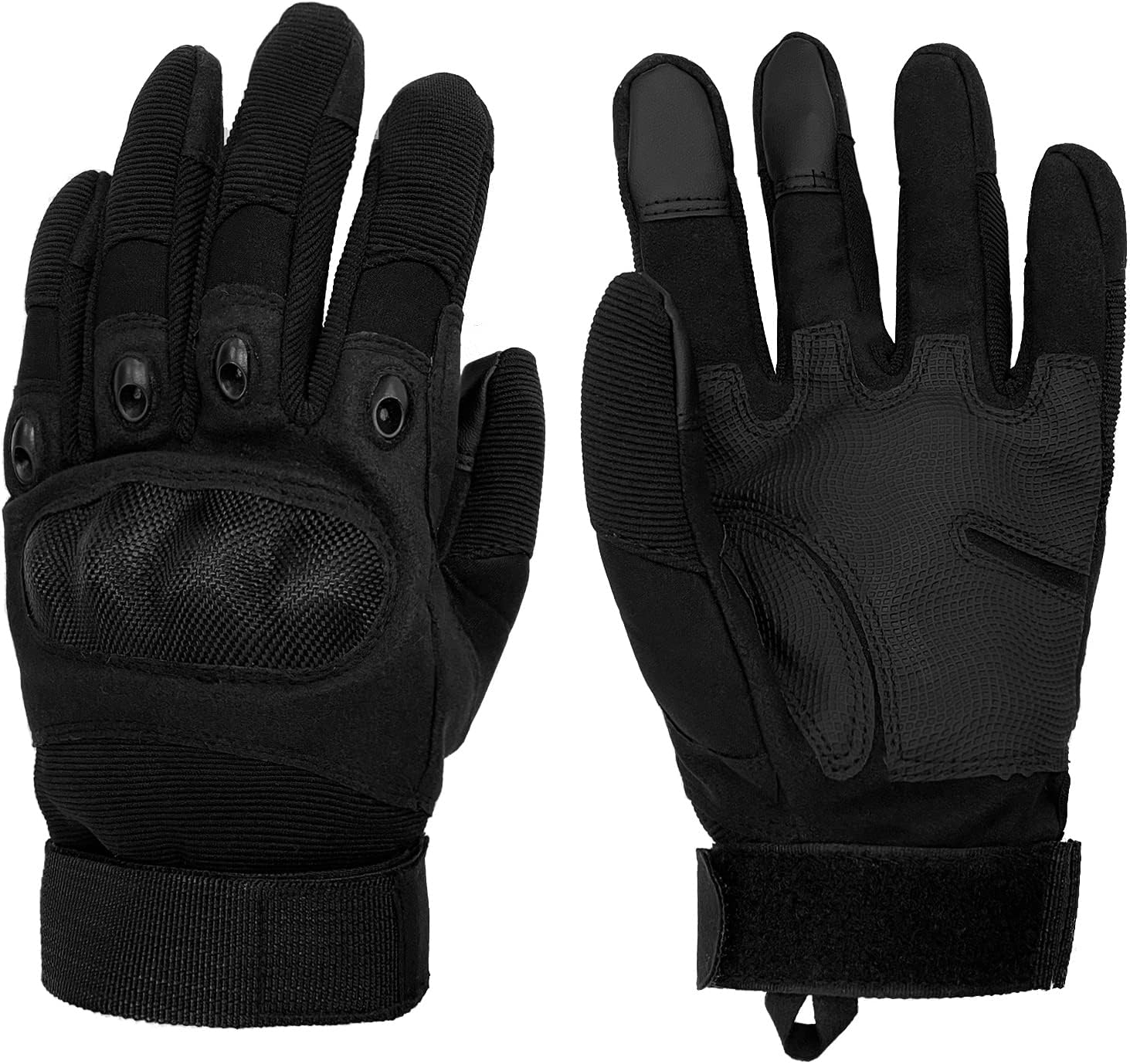 Sutekus Tactical Gloves - Hard Knuckle Design with Touchscreen Fingers for Hiking, Camping & More