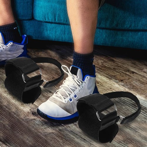 Mipcase Adjustable Ankle Weight Straps for Dumbbell Foot Attachment Heavy-Duty Tibialis Trainer Straps for Leg Workout Accessory Compatible with Gym and Home Fitness