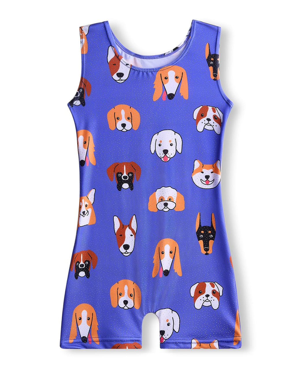 YDMZX Toddler & Girls Gymnastics Leotard with Doggy Print, Sparkly Tank Outfit for Dance, Ballet & Tumbling (Ages 4T-5T, Purple)