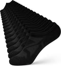 Wernies No Show Socks for Women - 8 Pairs of Invisible Low Cut Cotton Ankle Socks