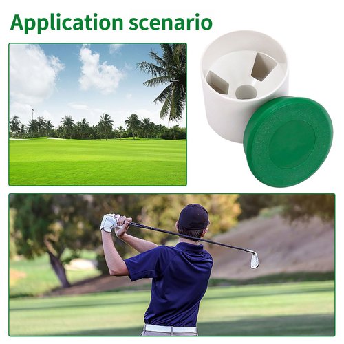 6 Sets Golf Hole Cups with Cover 4'' Putting Green Golf Hole Cup Practice Training Aids for Outdoor Backyard Yard Garden, 6PCS Cup+ 6PCS Lids