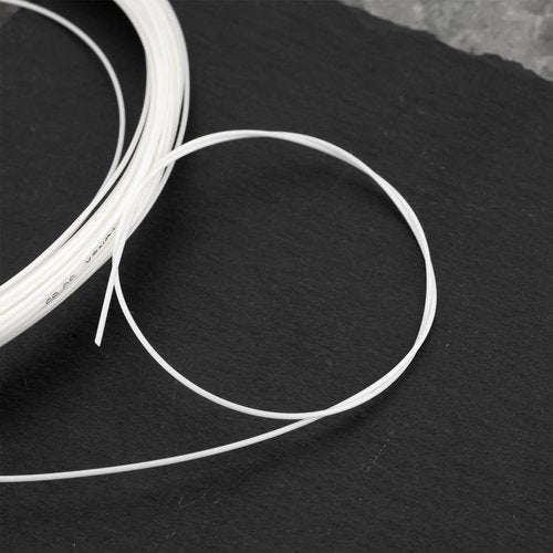 OTOTEC 1Pc 10m 0.7mm Wire Diameter Badminton String Nylon High Flexibility Badmintonsaite Compatible with YONEX BG Exbolt 65 (White)