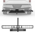 ECOTRIC 500LB Heavy-Duty Motorcycle Carrier - Powder Coated Black with Loading Ramp & Tilt Lock