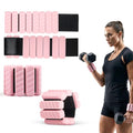KIMPOK Lightweight Wearable Weights, 1lb Total (1/2 lb / 8 oz Each), Silicone Adjustable Wrist and Ankle Weights for Walking, Yoga & Pilates (pink)