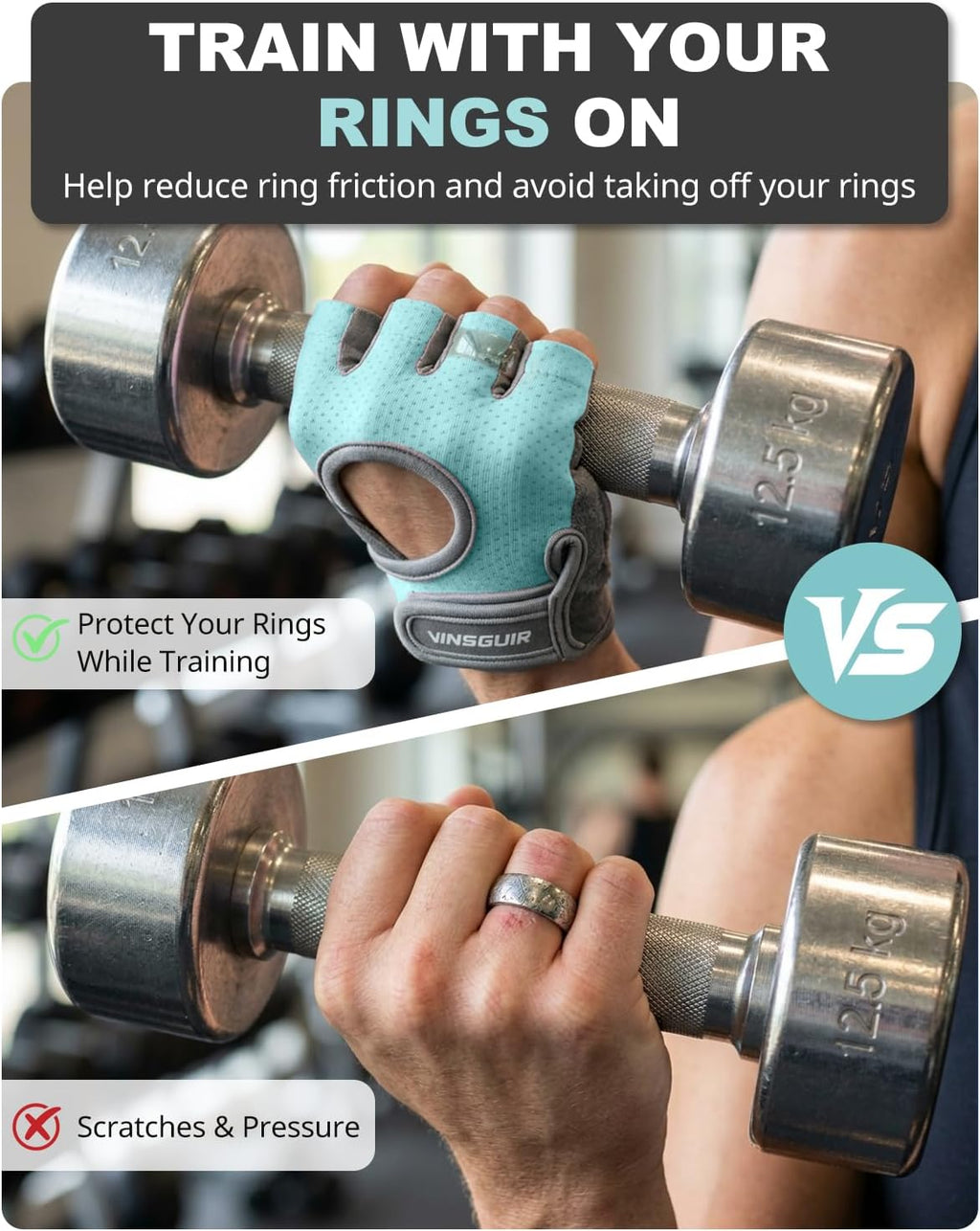VINSGUIR Workout Gloves - Breathable Weight Lifting Gloves for Gym & Fitness | Excellent Grip & Cushion Pads