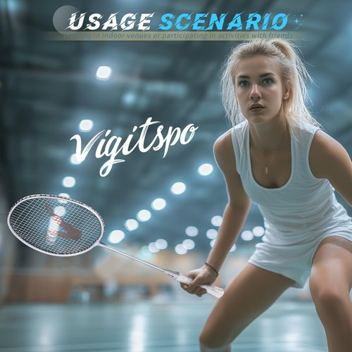 Double Racket Set with Free Shuttlecocks | Professional-Grade Badminton Racket Set | Lightweight Design & Non-Slip Grip | Available in White/Black/Orange/Sliver/Green (Black, 4 inches)