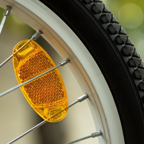 PATIKIL Bike Wheel Reflectors, 10 Pcs Plastic Universal Oval Safety Bicycle Wheel Rim Reflective Warning Reflective for Trailer Mountain Bike Bicycles Night Riding, Blue