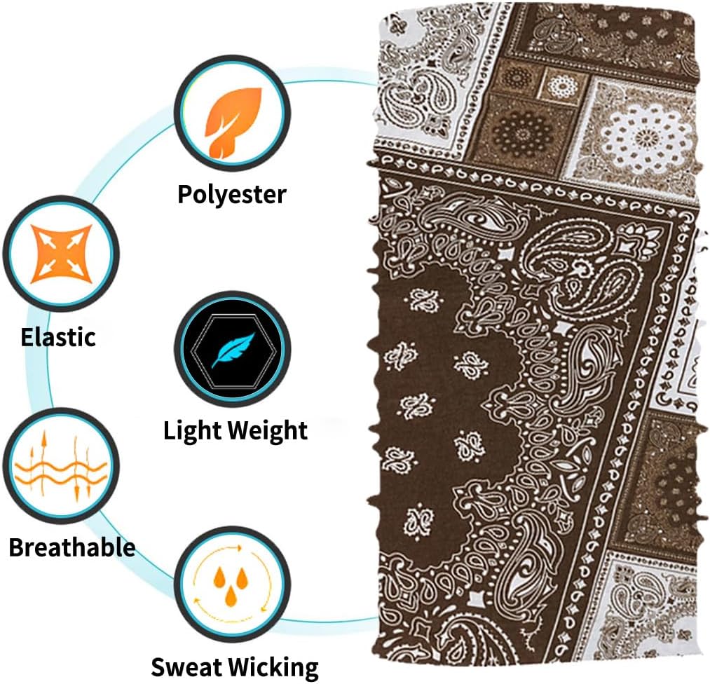 Skiennix Neck Gaiter Face Cover - Breathable Sun & Dust-Proof Scarf for Cycling, Running, Hiking