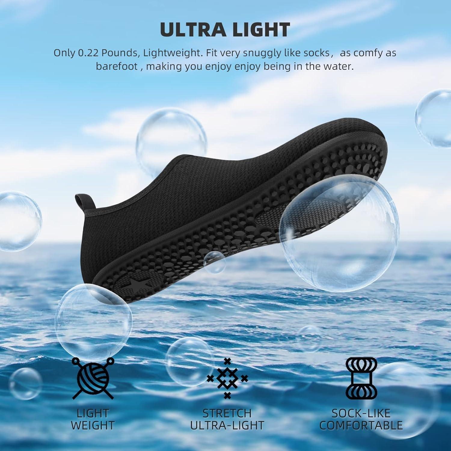 Skiennix Water Shoes - Quick-Dry Aqua Socks for Men & Women | Ideal for Beach, Pool, and Yoga Activities