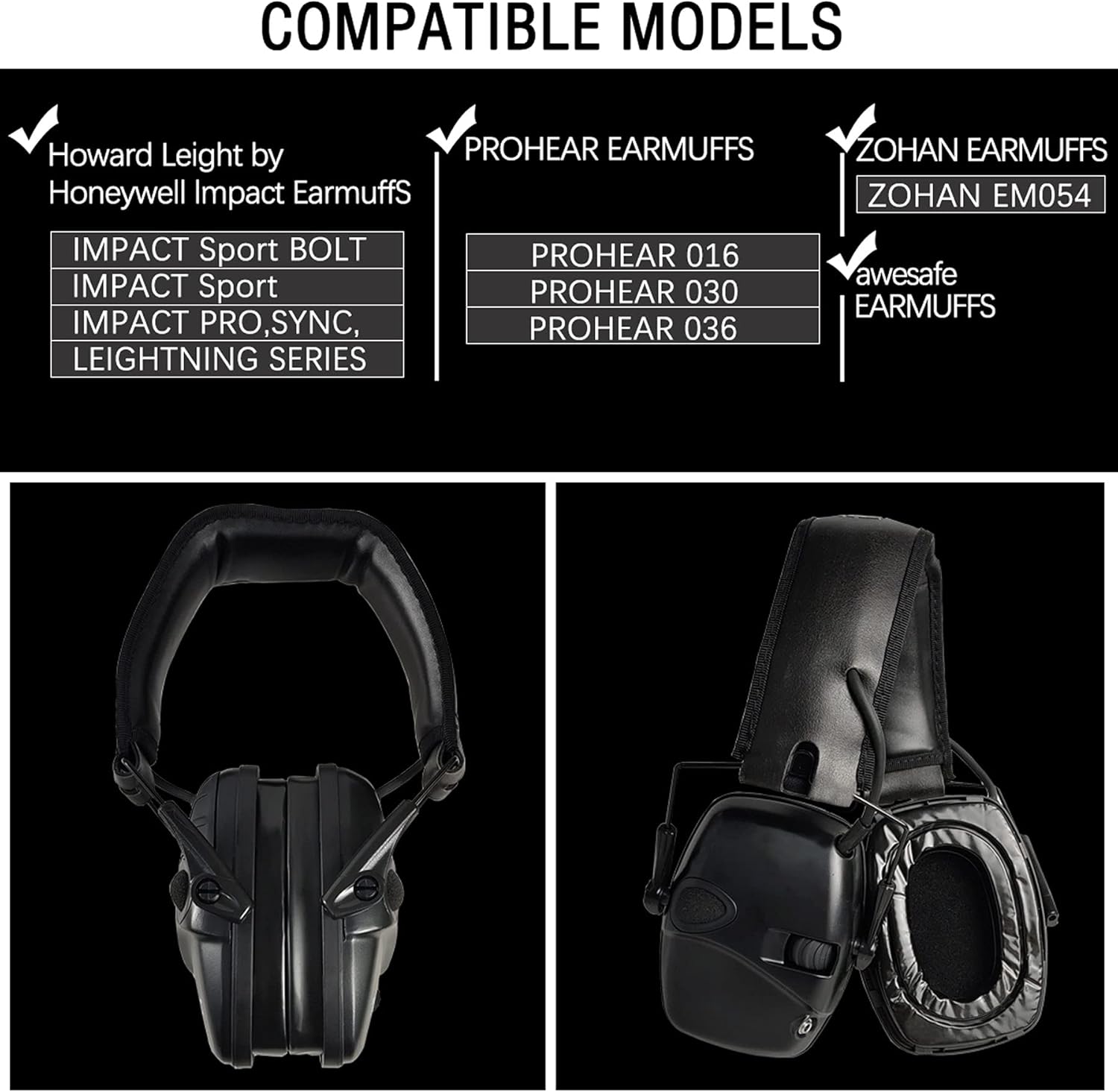 PROHEAR GEP02 Gel Ear Pads - Comfort Upgrade for Howard Leight Impact Sport Pro Earmuffs