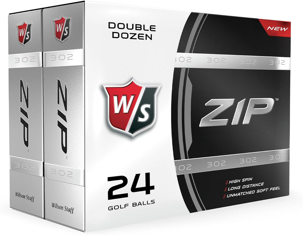 WILSON Staff Golf Balls - Premium Performance Zip Design | Pack of 24 for Ultimate Play