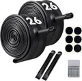 Vitog Bike Tube 26 x 1.95 - Durable Schrader Valve Bicycle Tube with Tire Levers & Patches (2-Pack)