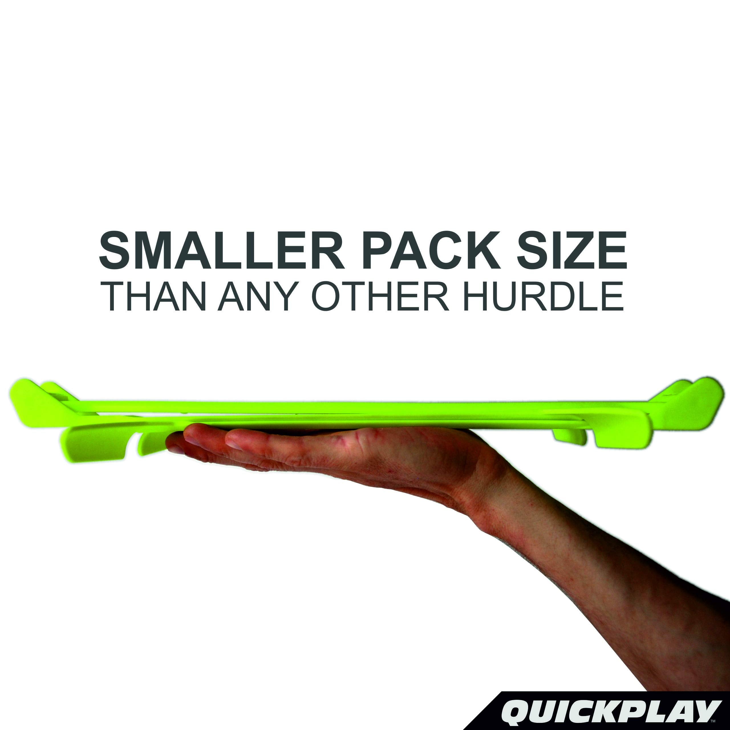 QUICKPLAY PRO Quick-Click Adjustable Speed Hurdles, Set of 6 | 3 Heights in One (6", 9", 12") | All-in-One Agility & Plyometric Training Hurdles | Patented, Portable & Durable