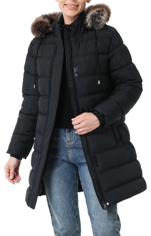 TYBBNY Women's Winter Coat Waterproof Long Puffer Jacket with Detachable Hood-Thermal Insulated Parka, Fleece Lined for Extreme Cold, Daily Commute & Outdoor