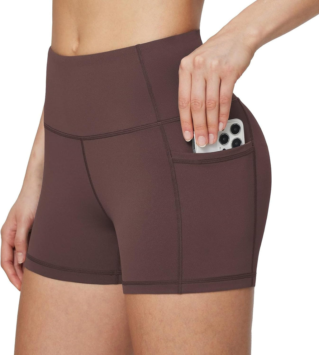 Baleaf Women's Biker Shorts - High Waist Spandex Yoga & Workout Shorts with Pockets | 8"/5"/3" Options