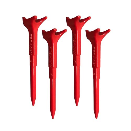 FIRE AWAY Premium Golf Tees, Reduced Ball Spin, Less Friction & Precision Height Markers for Perfect Trajectory, Made of Special Unbreakable Advanced Composite Blend (Pack of 4)