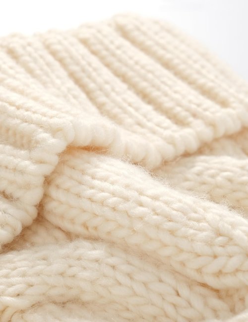 DS DADOU&XIAOSHAN Winter Hats for Women, Fleece Lined Beanie with Pom Pom, Girls Womens Knit Hat Beanies Toboggan (Sky Blue)
