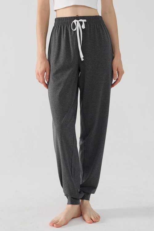Joyaria Women Workout Sweatpants Cotton Jogger Lightweight Lounge Sweat Pants with Drawstring(Dark Gray,Medium)