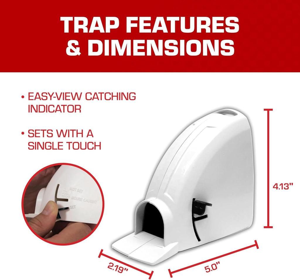 Tomcat Mouse Trap - Kill & Contain Rodents Safely | 2 Traps for Easy Disposal