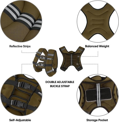 APEXUP Weighted Vest - Versatile Workout Gear for Men & Women | Ideal for Strength Training & Running