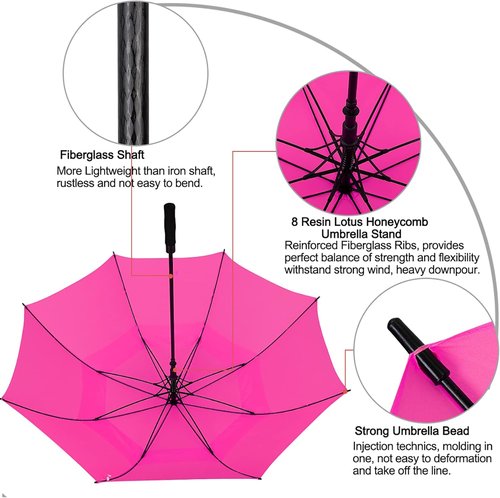 G4Free Golf Umbrella - Oversized 72 Inch Automatic Open Double Canopy | Windproof & Waterproof