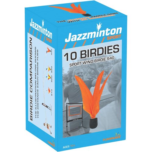 Jazzminton® Sport - 10 Sport Wind Birdies S40 - Outdoor Replacement Feather Birdies