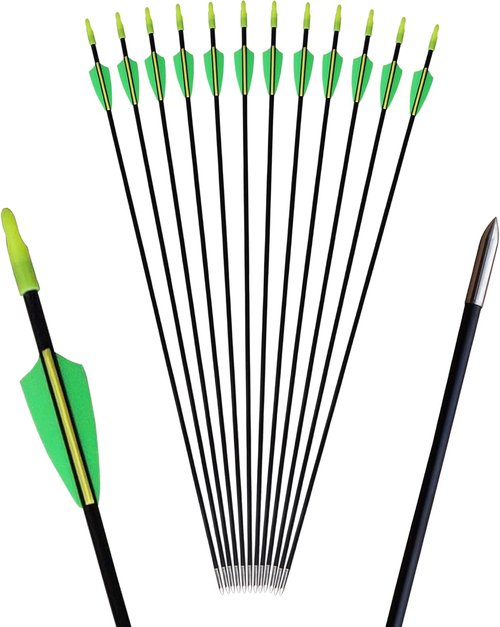 GPP 28-Inch Fiberglass Archery Target Arrows - Ideal Practice Arrows for Youth Recurve Bows