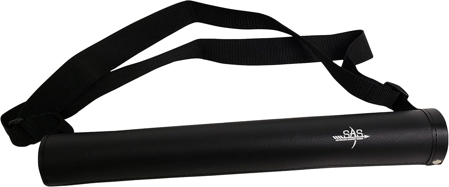 SAS Leather Tube 17" Hip Quiver Arrow Holder - Durable Design with Belt Clip for Archery