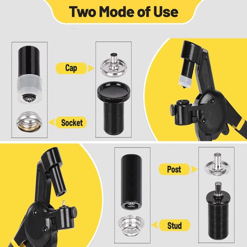 Titoe Canvas Snap Kit Heavy Duty Snap Fastener Tool Adjustable Snap Setter Tool Includes 30 Sets 15mm Snaps for Boat Cover, Replacing Metal Snaps, Repairing Boat Covers, Canvas, Sewing, Tarps
