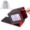 AFIING MTG Commander Deck Box with Drawstring Bag, 100 Double-Sleeve Cards, 2 Dividers, Toploader – Black/Red