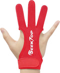 Seektop Archery Gloves - Leather Three Finger Protector for Youth & Adult Beginners