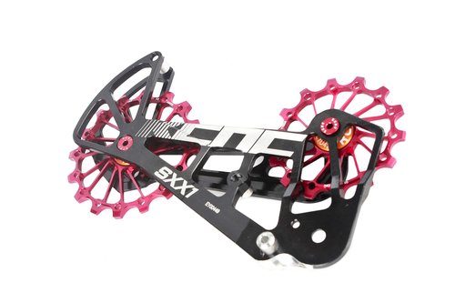 KCNC OSPW Oversized Pulley System Cage - Compatible with SRAM Eagle XX1 X01 GX - Sealed Bearings (Red)