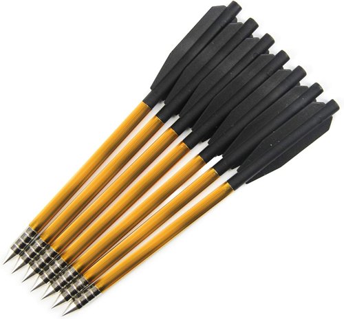 GUGULUZA Crossbow Bolts - 6.3'' Aluminum Mini Archery Arrows for 50-80 lbs Hunting & Target Practice