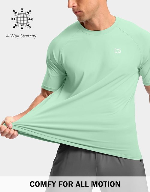 G Gradual Men's Athletic Workout T-Shirts - Moisture-Wicking Cooling Short Sleeve Performance Tee for Gym & Tennis