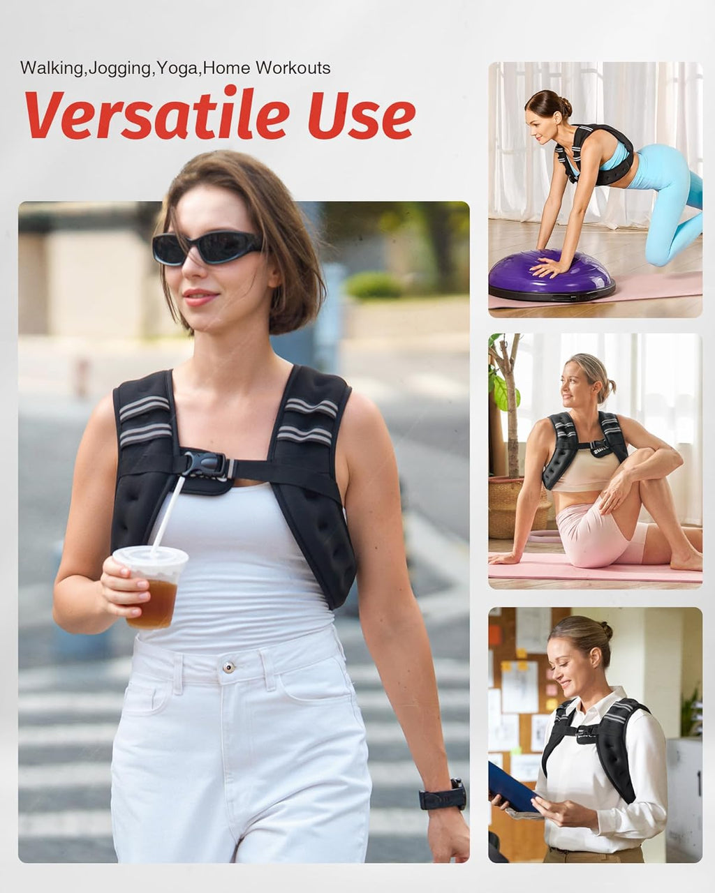 ZELUS Weighted Vest - Adjustable 6lb to 30lb for Enhanced Workout, Strength Training & Running